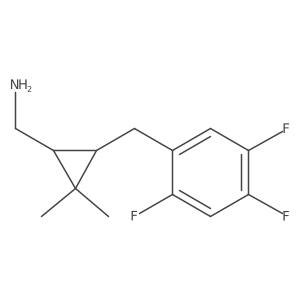 {2,2-Dimethyl-3-[(2,4,5-trifluorophenyl)methyl]cyclopropyl}methanamine结构式