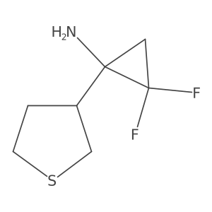 2,2-Difluoro-1-(thiolan-3-yl)cyclopropan-1-amine Structure