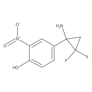 4-(1-Amino-2,2-difluorocyclopropyl)-2-nitrophenol Structure
