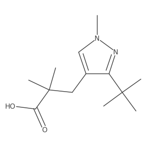 3-(3-tert-butyl-1-methyl-1H-pyrazol-4-yl)-2,2-dimethylpropanoic acid Structure