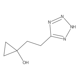 1-[2-(1H-1,2,3,4-tetrazol-5-yl)ethyl]cyclopropan-1-ol结构式