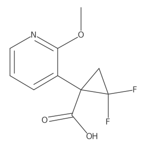 2,2-Difluoro-1-(2-methoxypyridin-3-yl)cyclopropane-1-carboxylic acid Structure