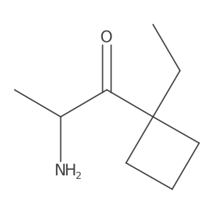 2-Amino-1-(1-ethylcyclobutyl)propan-1-one结构式