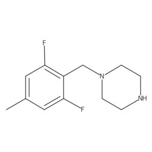 1-[(2,6-Difluoro-4-methylphenyl)methyl]piperazine Structure