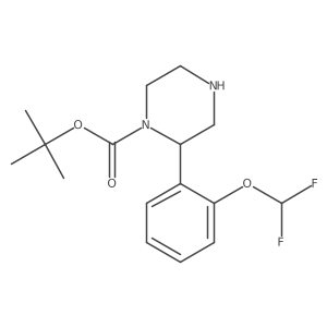 Tert-butyl 2-[2-(difluoromethoxy)phenyl]piperazine-1-carboxylate Structure