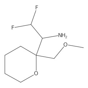 2,2-Difluoro-1-[2-(methoxymethyl)oxan-2-yl]ethan-1-amine Structure