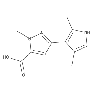 3-(2,4-dimethyl-1H-pyrrol-3-yl)-1-methyl-1H-pyrazole-5-carboxylic acid结构式