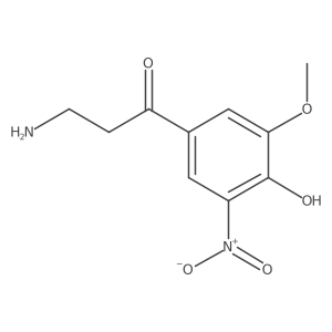 3-Amino-1-(4-hydroxy-3-methoxy-5-nitrophenyl)propan-1-one结构式