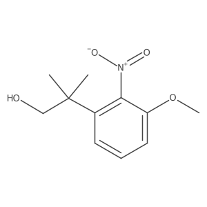 2-(3-Methoxy-2-nitrophenyl)-2-methylpropan-1-ol结构式