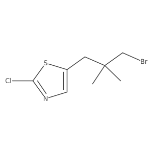 5-(3-Bromo-2,2-dimethylpropyl)-2-chloro-1,3-thiazole结构式