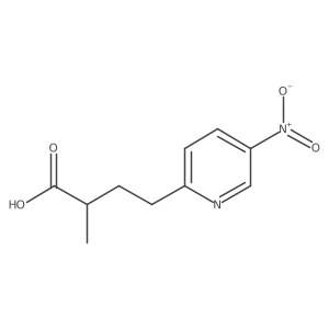 2-Methyl-4-(5-nitropyridin-2-yl)butanoic acid结构式