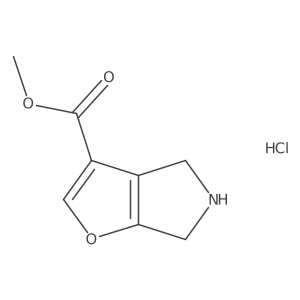 Methyl 5,6-dihydro-4H-furo[2,3-c]pyrrole-3-carboxylate;hydrochloride Structure