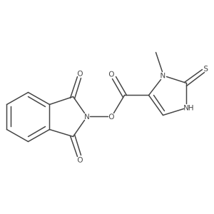 1,3-dioxo-2,3-dihydro-1H-isoindol-2-yl 3-methyl-2-sulfanylidene-2,3-dihydro-1H-imidazole-4-carboxylate结构式