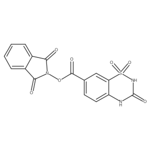 1,3-dioxo-2,3-dihydro-1H-isoindol-2-yl 1,1,3-trioxo-3,4-dihydro-2H-1lambda6,2,4-benzothiadiazine-7-carboxylate结构式