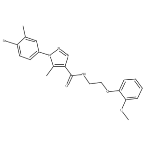 1-(4-bromo-3-methylphenyl)-N-[2-(2-methoxyphenoxy)ethyl]-5-methyl-1H-1,2,3-triazole-4-carboxamide结构式