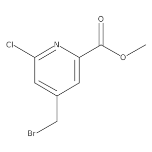 Methyl 4-(bromomethyl)-6-chloropicolinate结构式