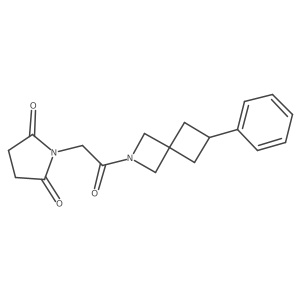 1-(2-Oxo-2-{6-phenyl-2-azaspiro[3.3]heptan-2-yl}ethyl)pyrrolidine-2,5-dione Structure