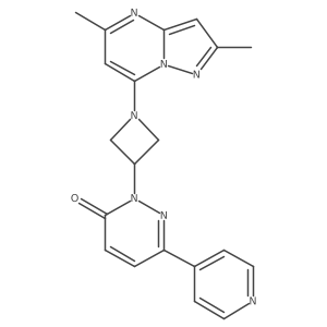 2-[1-(2,5-Dimethylpyrazolo[1,5-a]pyrimidin-7-yl)azetidin-3-yl]-6-pyridin-4-ylpyridazin-3-one结构式