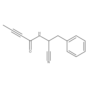 N-(1-Cyano-2-phenylethyl)but-2-ynamide结构式