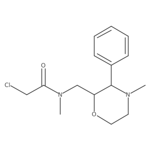 2-chloro-N-methyl-N-[(4-methyl-3-phenylmorpholin-2-yl)methyl]acetamide结构式