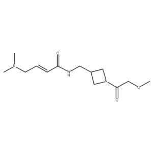 (E)-4-(Dimethylamino)-N-[[1-(2-methoxyacetyl)azetidin-3-yl]methyl]but-2-enamide结构式