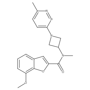 7-methoxy-N-methyl-N-[1-(6-methylpyridazin-3-yl)azetidin-3-yl]-1-benzofuran-2-carboxamide结构式