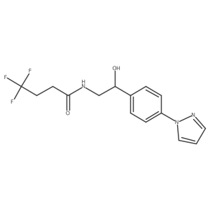 4,4,4-trifluoro-N-{2-hydroxy-2-[4-(1H-pyrazol-1-yl)phenyl]ethyl}butanamide结构式