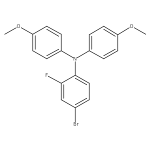 4-Bromo-2-fluoro-N,N-bis(4-methoxyphenyl)aniline结构式