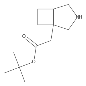 rac-tert-butyl 2-[(1R,5R)-3-azabicyclo[3.2.0]heptan-1-yl]acetate结构式