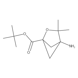Tert-butyl 4-amino-3,3-dimethyl-2-oxabicyclo[2.1.1]hexane-1-carboxylate结构式
