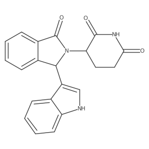 3-[1,3-dihydro-1-(1H-indol-3-yl)-3-oxo-2H-isoindol-2-yl]-2,6-Piperidinedione Structure