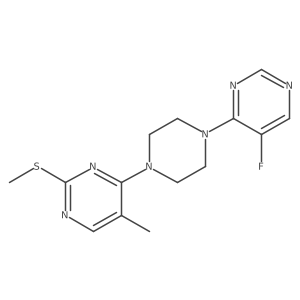 4-[4-(5-Fluoropyrimidin-4-yl)piperazin-1-yl]-5-methyl-2-(methylsulfanyl)pyrimidine结构式