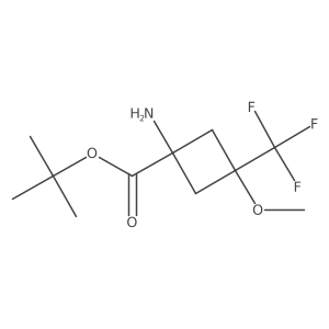 Tert-butyl 1-amino-3-methoxy-3-(trifluoromethyl)cyclobutane-1-carboxylate结构式