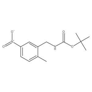 tert-butyl N-[(2-methyl-5-nitro-phenyl)methyl]carbamate结构式