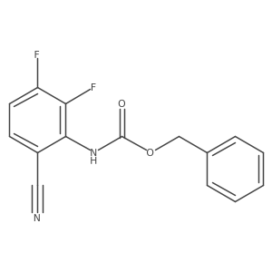 benzyl N-(6-cyano-2,3-difluorophenyl)carbamate结构式