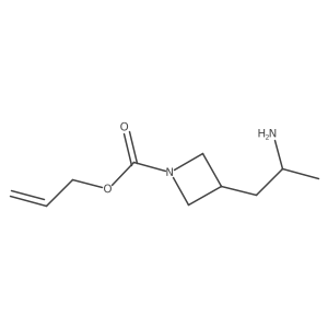 Prop-2-en-1-yl 3-(2-aminopropyl)azetidine-1-carboxylate结构式