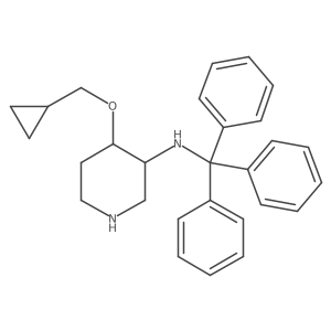 (3S,4R)-4-(Cyclopropylmethoxy)-N-tritylpiperidin-3-amine Structure