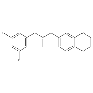 [(3,5-Difluorophenyl)methyl][(2,3-dihydro-1,4-benzodioxin-6-yl)methyl]methylamine Structure