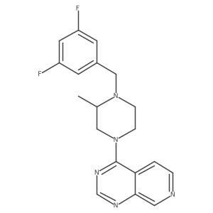 1-[(3,5-Difluorophenyl)methyl]-2-methyl-4-{pyrido[3,4-d]pyrimidin-4-yl}piperazine Structure