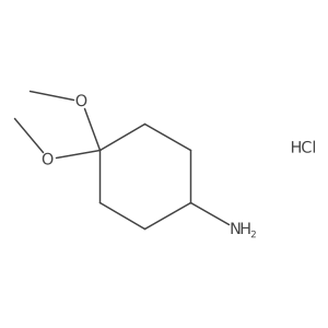 4,4-Dimethoxycyclohexan-1-amine hydrochloride Structure