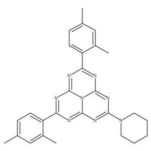 2,8-Bis(2,4-dimethylphenyl)-5-(piperidin-1-yl)-1,3,3a1,4,6,7,9-heptaazaphenalene结构式