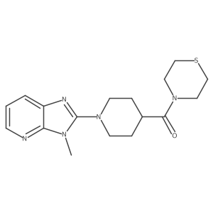 4-(1-{3-methyl-3H-imidazo[4,5-b]pyridin-2-yl}piperidine-4-carbonyl)thiomorpholine结构式