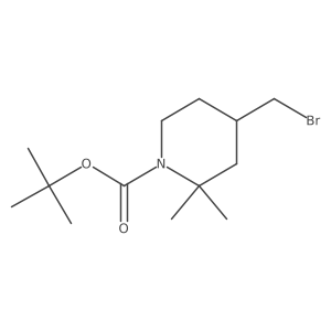 Tert-butyl 4-(bromomethyl)-2,2-dimethylpiperidine-1-carboxylate Structure