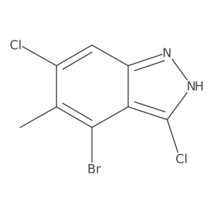 4-Bromo-3,6-dichloro-5-methyl-1H-indazole Structure
