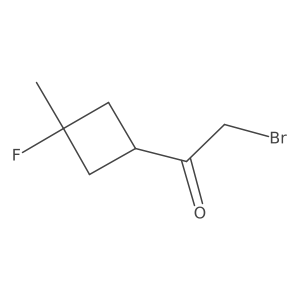 2-Bromo-1-(3-fluoro-3-methylcyclobutyl)ethan-1-one结构式
