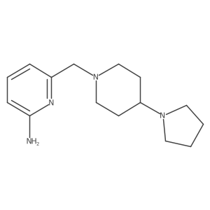 6-[[4-(1-Pyrrolidinyl)-1-piperidinyl]methyl]-2-pyridinamine结构式