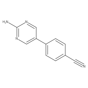 4-(2-Amino-5-pyrimidinyl)benzonitrile Structure