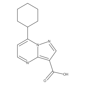 7-Cyclohexylpyrazolo[1,5-a]pyrimidine-3-carboxylic acid Structure