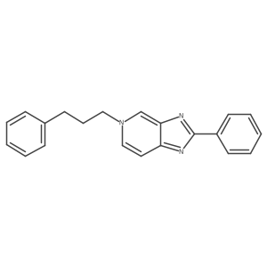 2-Phenyl-5-(3-phenylpropyl)imidazo[4,5-c]pyridine结构式