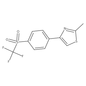 2-Methyl-4-[4-[(trifluoromethyl)sulfonyl]phenyl]thiazole Structure